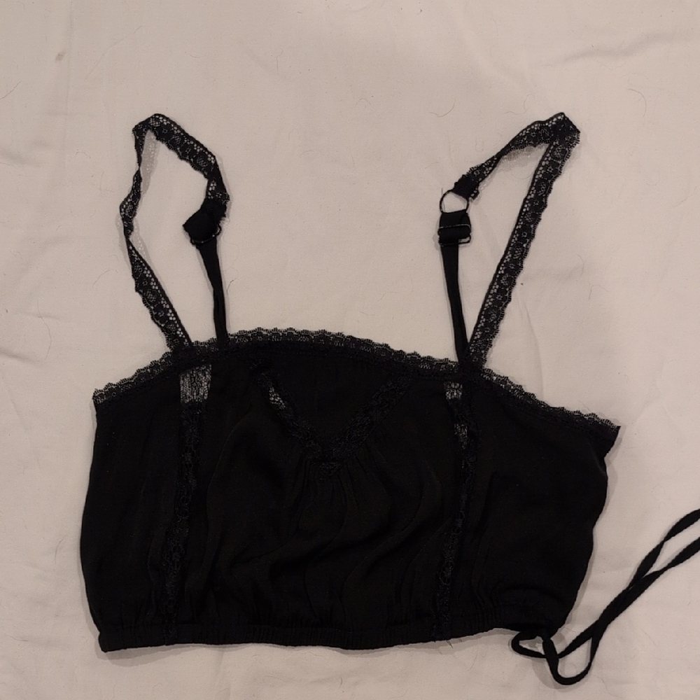 Urban Outfitters Black Lace Bandeau